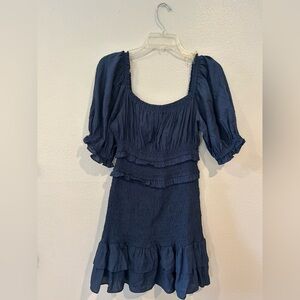 The Impeccable Pig Navy Long Sleeve Dress